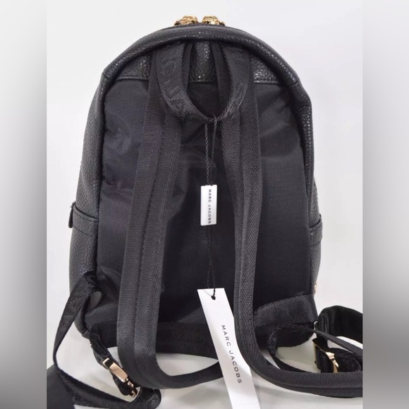 Marc Jacobs New Mini Pebbled Black Leather Adjustable Backpack Purse - Picture 3 of 15